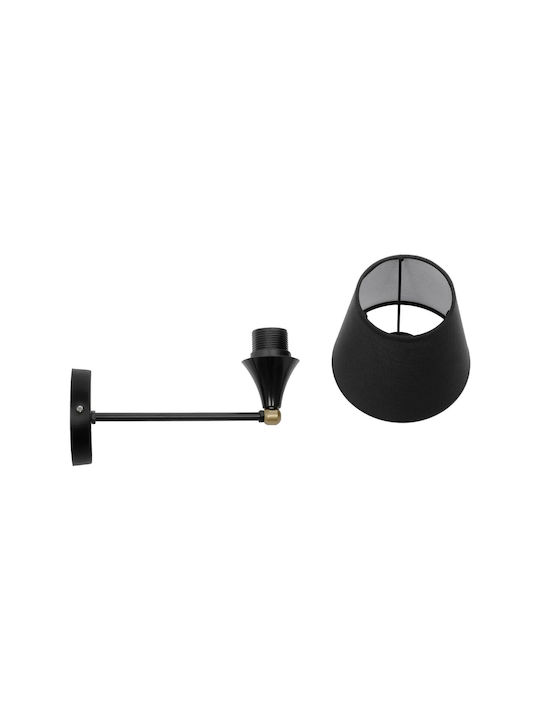 GloboStar Modern Lamp Wall with Socket E27 Black 15x20cm