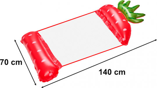 ikonka Saltea Gonflabilă Pentru Plajă Căpșuni Verde 150x70cm