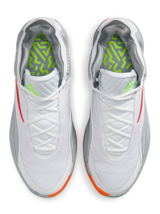 Giannis Freak 7 Висока Баскетболни обувки White / Wolf Grey / Cool Grey / Black