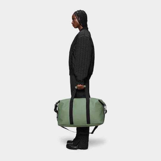 Rains Hilo Weekend Bag Sack Voyage Green Fabric L52cm