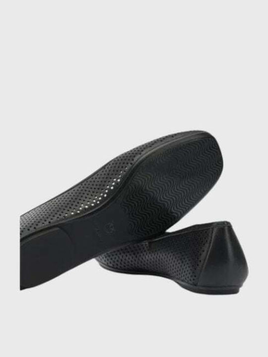 Leather Ballerinas Black