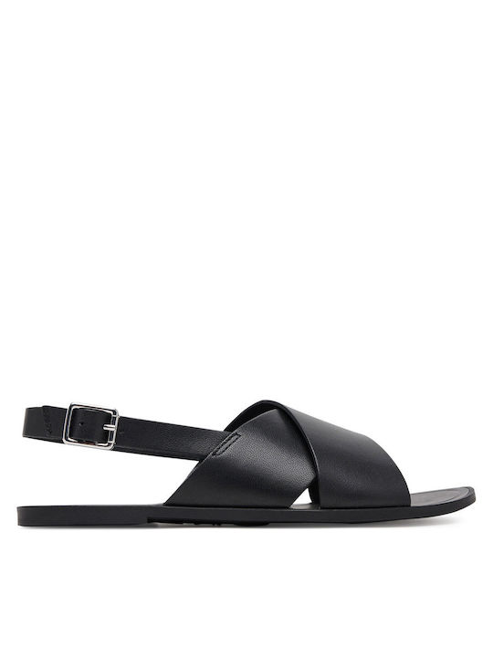 Flache Sandalen für Damen in Schwarz Farbe