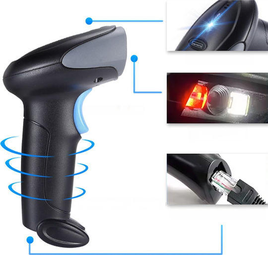 Zenwire Scanner portabil Wireless cu capacitate de citire a codurilor de bare 1D
