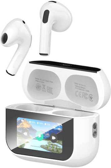 XO X47 Earbud Bluetooth Handsfree Earphones with Sweat Resistance and Charging Case White