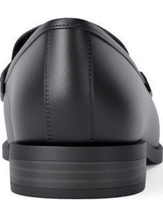 Leather Women's Loafers in Black Color