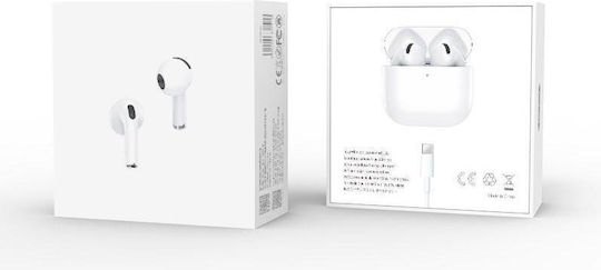 XO Q6 Pro Earbud Bluetooth Handsfree Ακουστικά με Θήκη Φόρτισης Λευκά