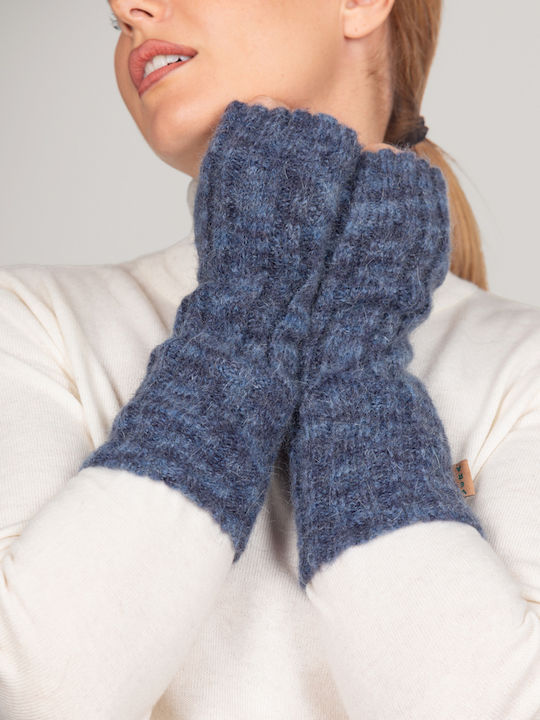 Women's Woolen Gloves Blue