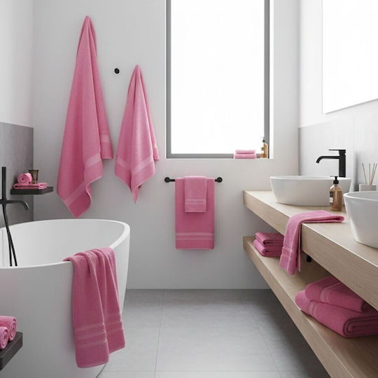 Pucioasa Hotelhandtuch Gesicht 90x50cm Rosa