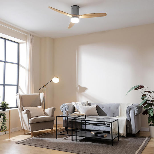 Cecotec EnergySilence Aero 5600 Classic Ceiling Fan 132cm With Gray Light Fixture