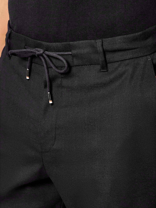 Παντελόνι Chino σε Tapered Γραμμή Μαύρο