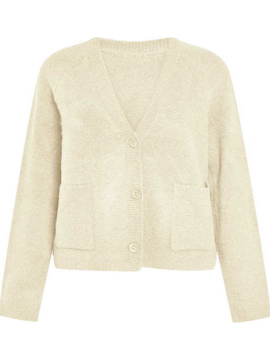 Celestino Cardigan Pentru Femei Tricotat Cu Buzunare Loose Fit Ecru