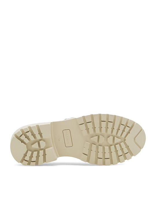 Women's Moccasins in Beige Color