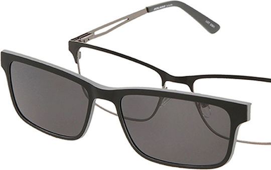 Solano Cl 10172a Männer Brillengestell Polarisiert Clip-On Metall Schwarz 56 Mm