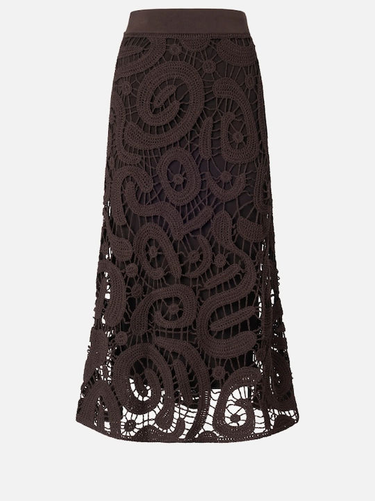 Ψηλόμεση Midi Φούστα Cacao/brown