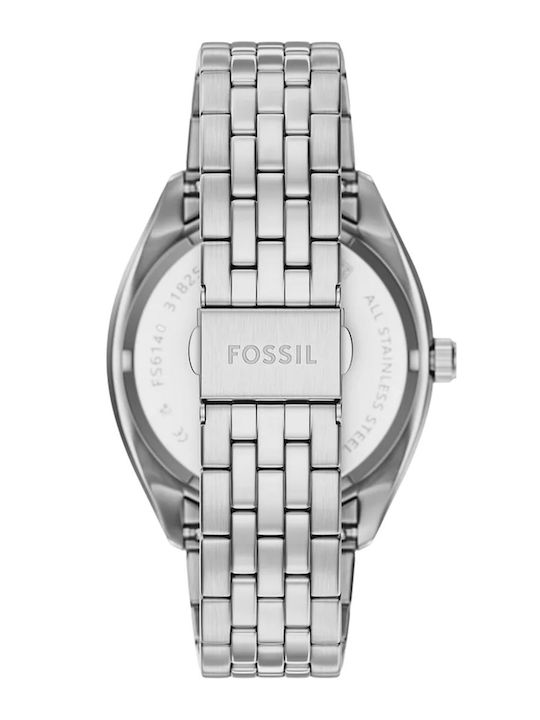 Fossil Ceas Bărbătesc cu Baterie cu Brățară din Metal Argintie