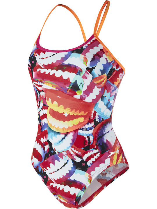 Speedo Γυναικείο Αγωνιστικό Ολόσωμο Μαγιό Κολύμβησης Πολύχρωμο
