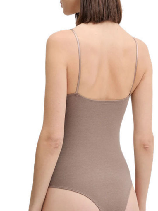 Guess Women's Carrie Logo Bodysuit Sleeveless Design Aloewood Guess Women's Carrie Logo Bodysuit Sleeveless Design Aloewood