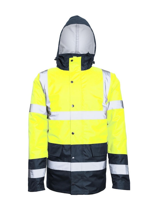 Active Gear Jachetă de lucru Reflectantă Cu încălzire Softshell Pentru frig cu glugă Galben Active Gear Jachetă de lucru Reflectantă Cu încălzire Softshell Pentru frig cu glugă Galben