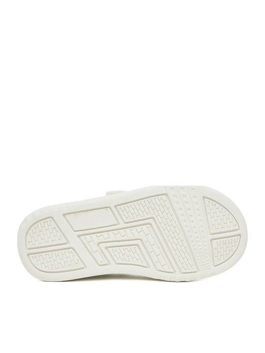 Kids Sneakers with Hoop & Loop Closure White