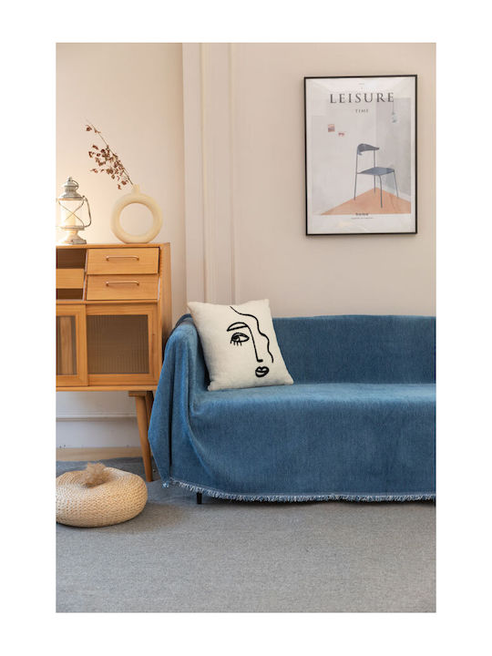 Mc Decor Ριχτάρι Διθέσιου Καναπέ 180x240εκ. Μπλέ