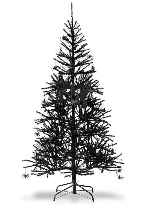 Costway Künstlicher Halloween Baum 183 Cm Mit LED Beleuchtung Dekoration Schwarz Cm24081de