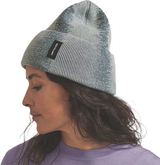 Beanie Unisex Σκούφος με Rib Πλέξη σε Γκρι χρώμα