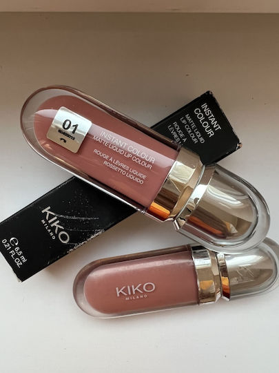 Lipstick Matte Kiko Milano Instant Colour Matte 01 Rosy Beige 6.5 Ml