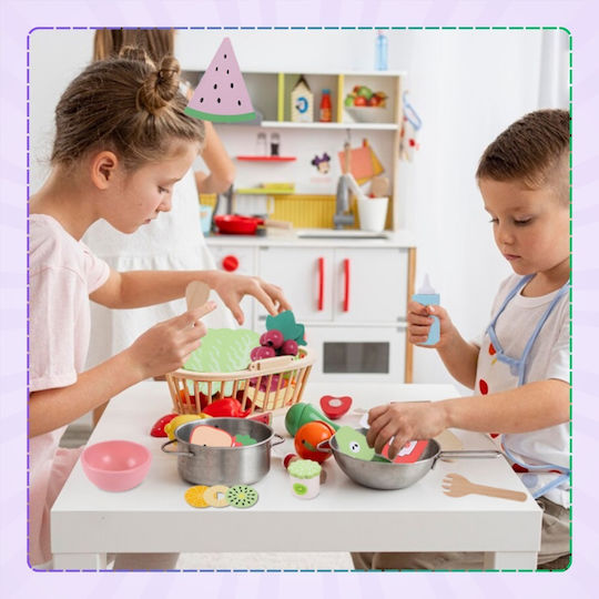 NICEkids Joc cu fructe și legume din lemn