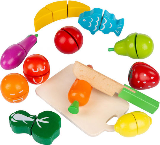 Kinderplay Joc cu fructe și legume din lemn 14buc