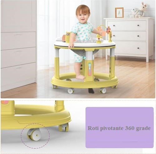 Little Mom Mersul Bebelușilor Pentru 7+ Luni Galbenă
