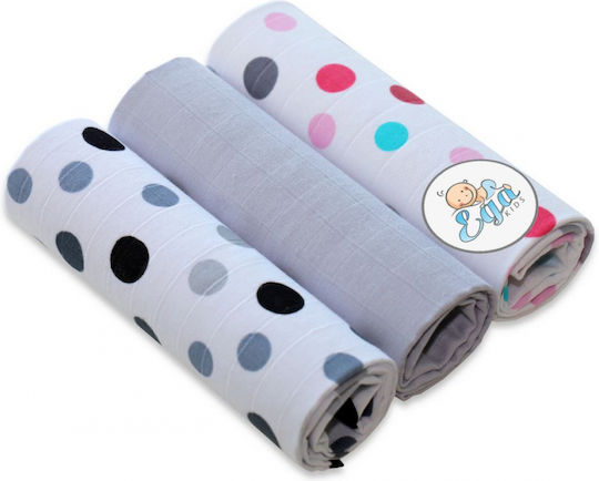Ega Baby Burp Cloth Multicolour 60x80cm. 3pcs