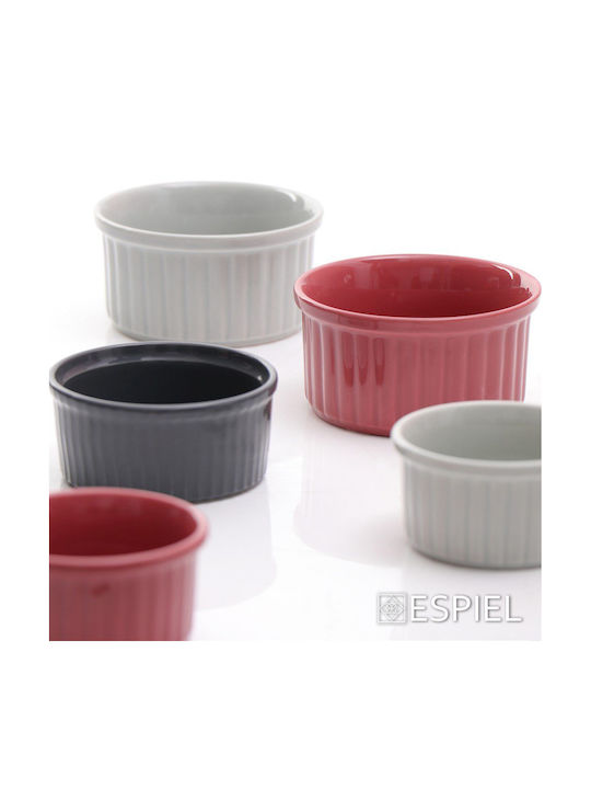 Espiel Essentials Ceramic Round Heat-Resistant Cookware for Souffle 8x8x4cm
