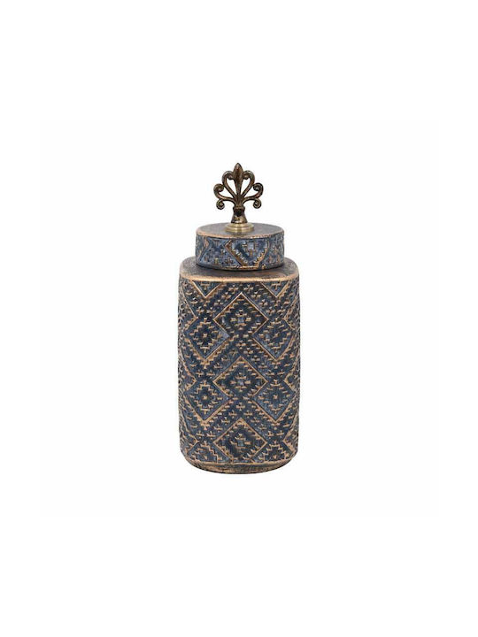 Fylliana Decorative Vase Gray 14.5x14.5x36cm