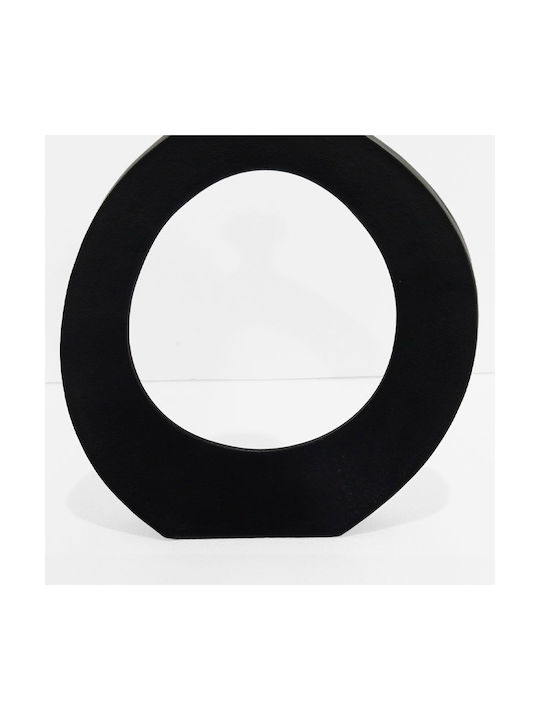 InTheBox Διακοσμητικό Βάζο Αλουμινίου Abstract Circle Μαύρο Y36.75cm