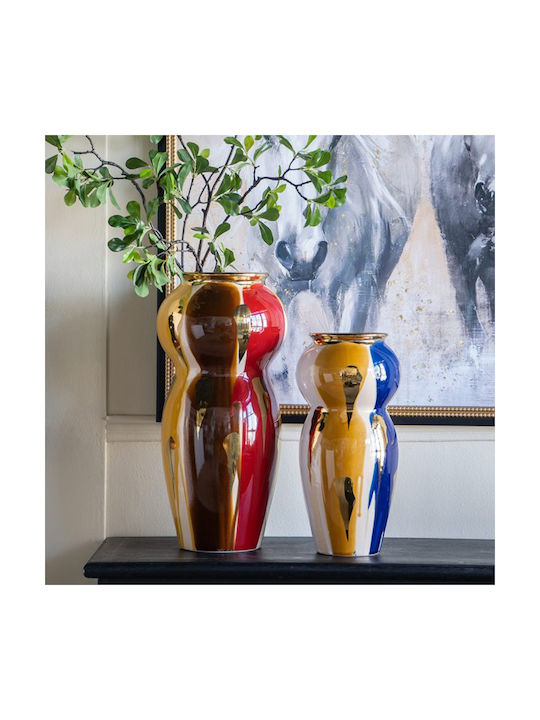 Artekko Ekko Decorative Ceramic Vase Multicolored 20x20x41.3 cm
