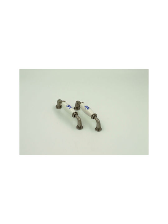 TMC Knob Furniture made of Porcelain in Blue Color D33mm 3010-80-157 1pcs