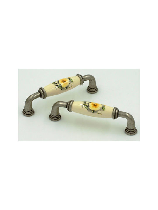 TMC Knob Furniture made of Porcelain in Green Color D33mm 3010-80-129 1pcs