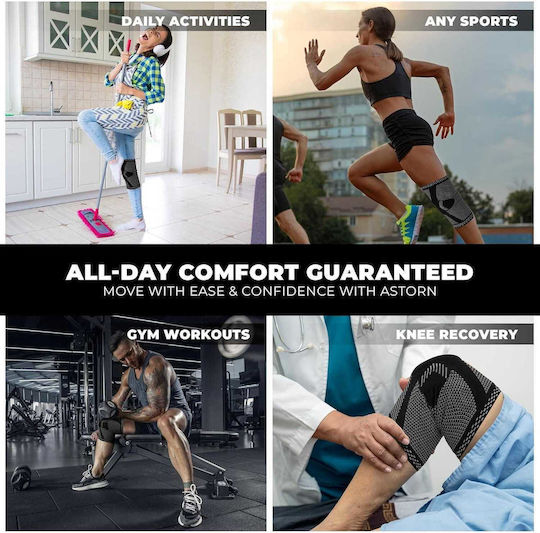 Compression Gel & Lateral Supports – Set of 2 XL Elastic Knee Braces X001U5NUNV