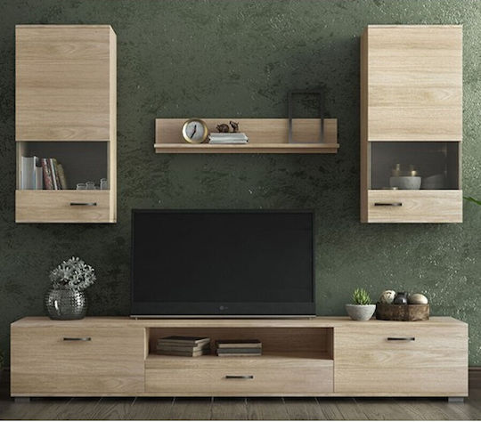 Wohnzimmer TV-Einheit Νο 18 Ink mit Vitrine