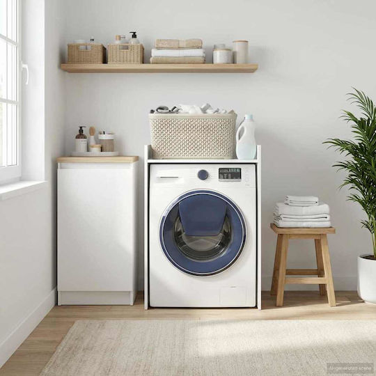 vidaXL Cabinet de baie Mobilier pentru baie L67.5xA48xÎ97cm Alb