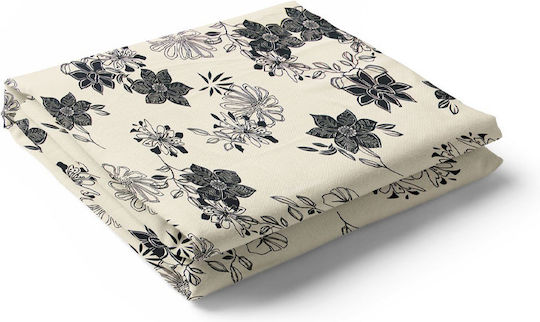 Hermia Tischtuch Ecru-black 140x180cm