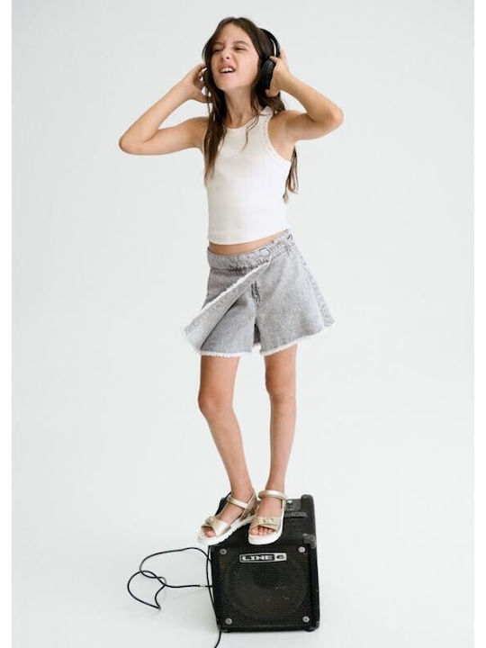 Kids' Denim Skirt Gray