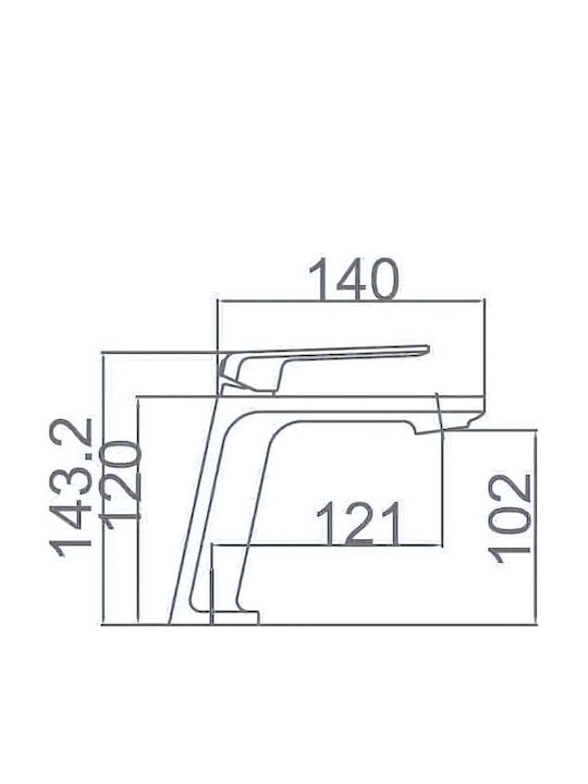Imex Fiyi Mixing Tall Sink Faucet White