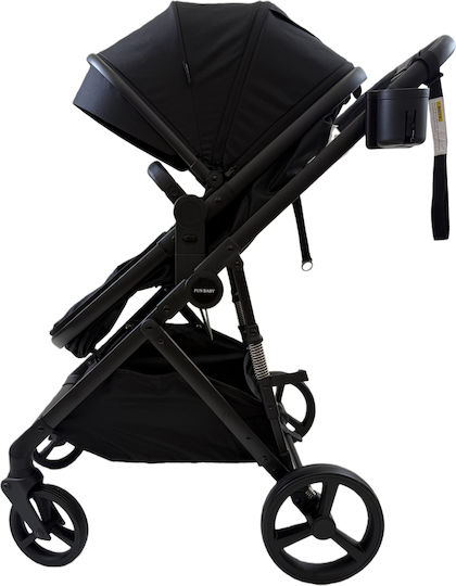 ForAll Fun Baby Star Adjustable 3 in 1 Baby Stroller Suitable for Newborn Black