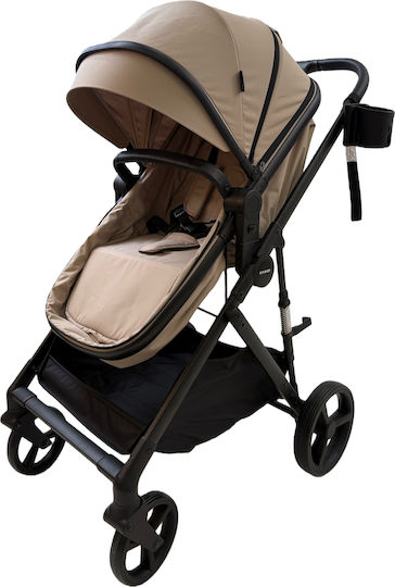 ForAll Fun Baby Star Verstellbar 3 in 1 Baby Kinderwagen Geeignet für Neugeborene Beige