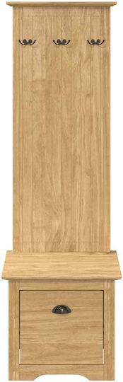 Eingangsmöbel mit Schrank Honey Brown 50x40x156.7cm