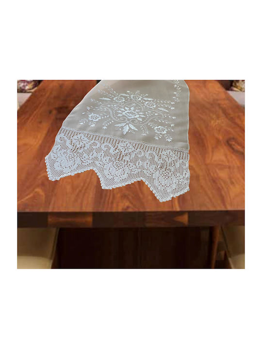 Linea Home Runner Silk with Embroidery Pink 46x170cm