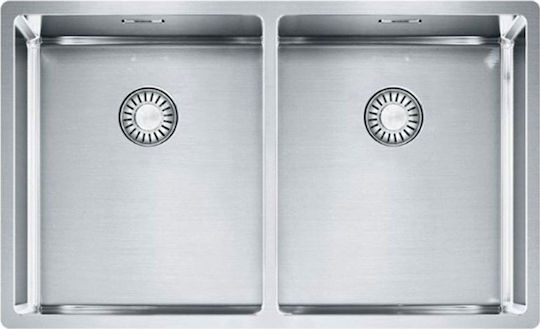 Franke Box Bxx 220 34-34/120 1270370188 Undermount Sink Inox W74xD45cm Silver