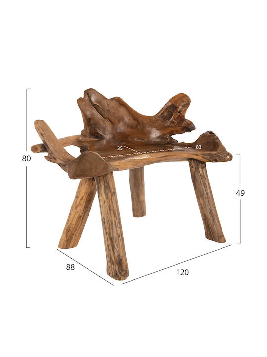 Пейка Открито пространство Дървен 120x35x140см