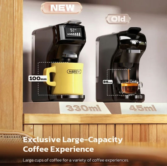 Hibrew H1B Καφετιέρα για Κάψουλες Nespresso Πίεσης 20bar Μαύρη